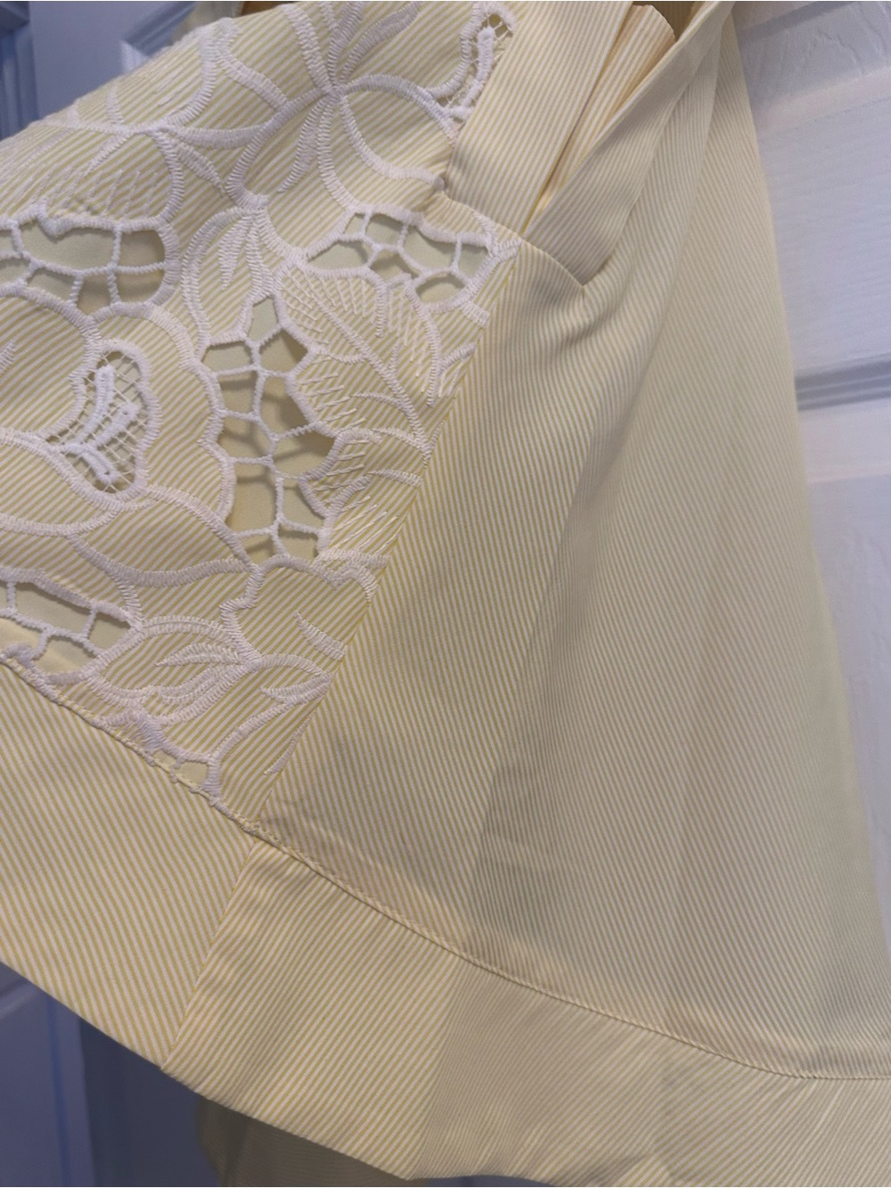 Gracia Yellow Floral Lace Button-Up Blouse - Picture 3 of 5